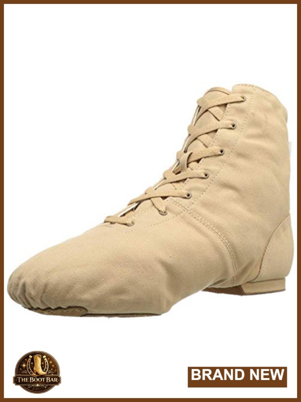 Split Sole Suede Lace-Up Jazz Dance Shoe